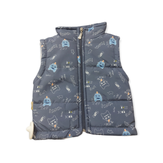 Chlapčenská vesta bez rukávov - sivá veľ. 3-6m, 15-18m