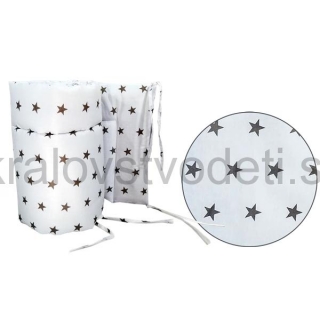 Mantinel GF biela + sivé hviezdy