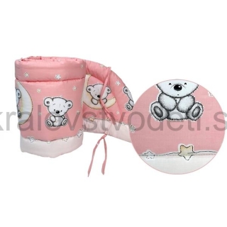 Mantinel GF macko LEON - ružová