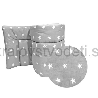 Mantinel GF sivá + biele hviezdy