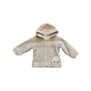 Chlapčenská mikinová bundička prechodná - béžovo hnedá veľ. 86