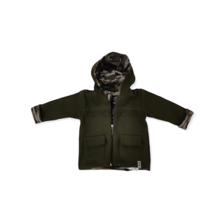 Chlapčenská bundička prechodná - zelená + maskač veľ. 80, 86, 92, 98, 104