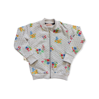 Dievčenská podšitá mikina - sivá veľ. 122