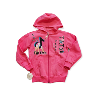 Dievčenská mikina - ružová Tik Tok veľ. 110, 116