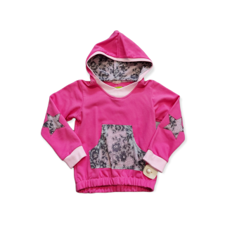 Dievčenská mikina - ružová F/6 - veľ. 110