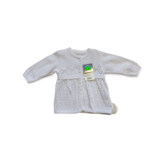 Dievčenský sveter - biely F/1 veľ. 74