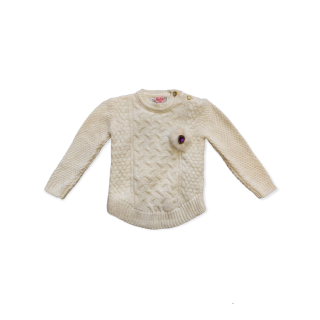 Dievčenský sveter - krémový veľ. 80