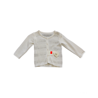Dievčenský sveter - biely F/5 veľ. 86