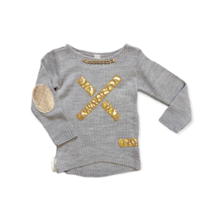 Dievčenský tenší svetrík - sivý veľ. 104