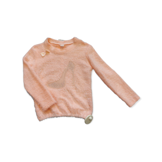 Dievčenský tenší sveter marhuľový veľ. 116