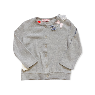 Dievčenský bavlnený sveter - sivý veľ. 110