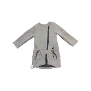 Dievčenská dlhšia mikina - sivá veľ. 110, 122 