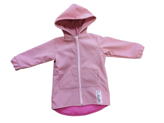 Softshellová bundička - staro-ružová veľ. 86/92, 98/104, 134/140, 146/152