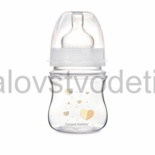 Canpol babies Antikoliková fľaša so širokým hrdlom EasyStart 120 ml PP NEWBORN BABY béžová
