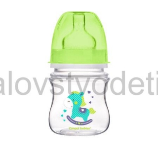 Canpol babies Antikoliková fľaša so širokým hrdlom EasyStart 120 ml PP TOYS zelená