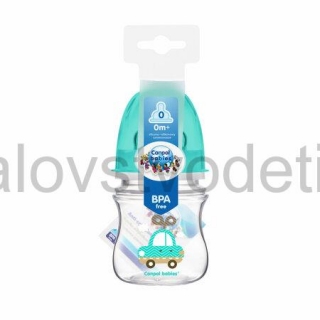 Canpol babies Antikoliková fľaša so širokým hrdlom EasyStart 120 ml PP TOYS modrá
