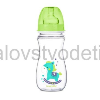Canpol babies Antikoliková fľaša so širokým hrdlom EasyStart 300 ml PP TOYS zelená