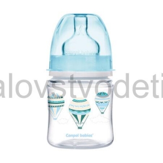 Canpol babies Antikoliková fľaša so širokým hrdlom EasyStart 120 ml PP IN THE CLOUDS modrá