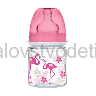 Canpol babies Antikoliková fľaša so širokým hrdlom EasyStart 120 ml PP JUNGLE koralovočervená