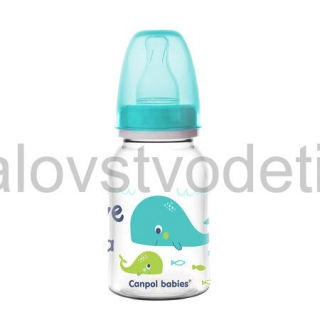 Canpol babies Fľaša s úzkym hrdlom 120 ml LOVE&SEA zelená