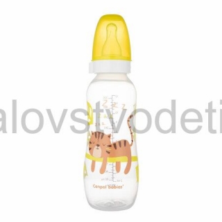 Canpol babies Fľaša s úzkym hrdlom 330 ml Africa - žltá