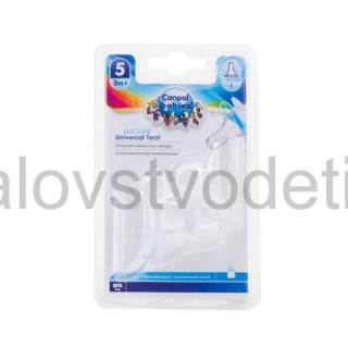 Canpol babies Silikónový univerzálny cumlík Variabilný pre fľašu s úzkym hrdlom 2 ks