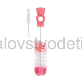 Canpol babies Kefka na fľaše a cumlíky so špongiou - ružová