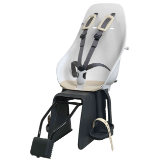 Zadná sedačka na bicykel s adaptérom a nosičom na rám SET, nosnosť 22kg BIELA s bežovou