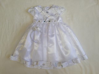 Šaty s čelenkou snehovo biele veľ. 122-134