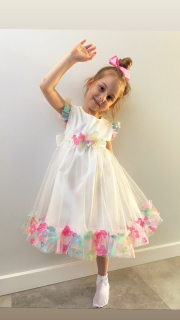 Šaty farebné kvety veľ. 122