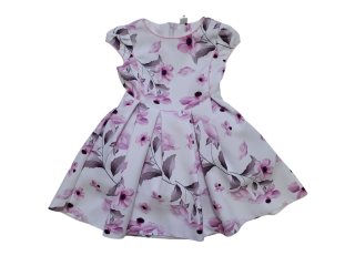 Šaty kvety fialové veľ. 116
