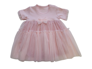 Šaty s tylovou sukničkou svetlo ružové vel. 68-86