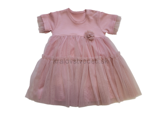 Šaty s tylovou sukničkou + body staro-rúžové veľ. 62-92