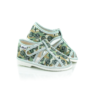 Detské papučky Manik uzavreté 2S - Army veľ. 22