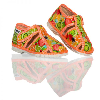 Detské papučky Manik uzavreté 2S - Ovocie veľ. 22, 27