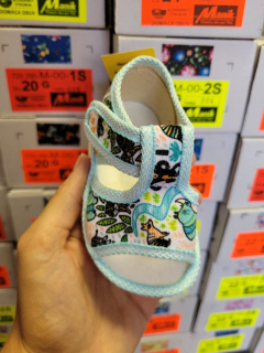 Detské papučky Manik otvorené 1S - Zvieratká veľ. 17 