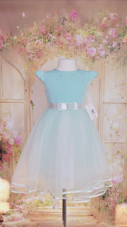 Šaty mentol veľ. 128, 134