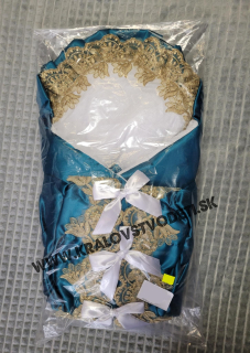 Smaragdová zelená perinka + zlatá 