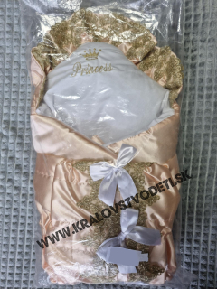 Marhuľová perinka + zlatá s výšivkou Princess