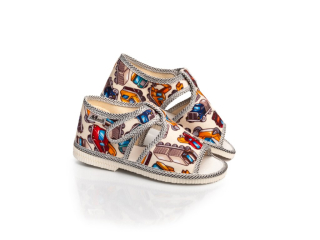 Detské papučky Manik otvorené 1S - Nákladné autá/ 1 veľ. 21, 30