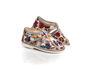 Detské papučky Manik uzavreté 2S - Nákladné autá /1 veľ. 25, 30