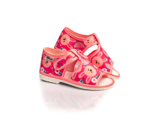 Detské papučky Manik otvorené 1S - Zajace veľ. 17