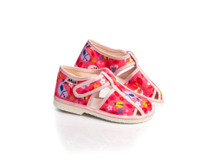 Detské papučky Manik uzavreté 2S - Ružové vráčiky veľ. 21, 34