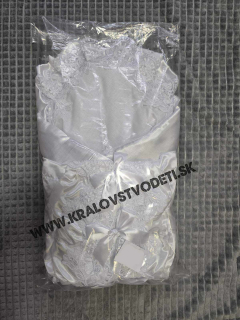 Saténova biela perinka + krajka biela /1
