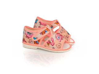 Detské papučky Manik otvorené 1S - vtáčik veľ. 21, 26