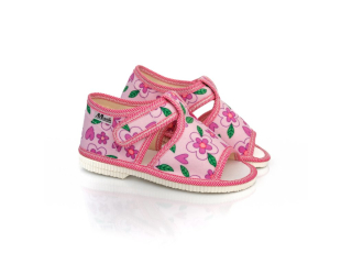 Detské papučky Manik otvorené 1S - kvet/3 veľ. 27, 30, 31