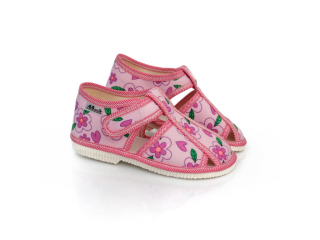 Detské papučky Manik uzavreté 2S - kvet/3 veľ. 21, 33