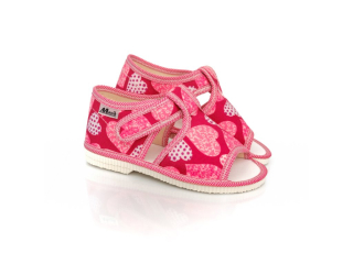 Detské papučky Manik otvorené 1S - srdiečka veľ. 20, 25