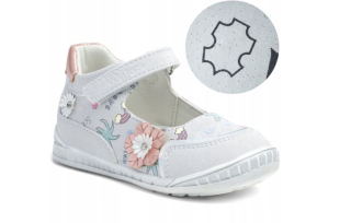 Poltopánky v.KOŽA ľahké profilované baleríny jednoduché zapínanie SUCHÝ ZIPS Wojtyłko - sivé veľ. 23-27