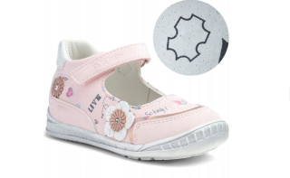 Poltopánky v.KOŽA ľahké profilované baleríny jednoduché zapínanie SUCHÝ ZIPS Wojtyłko - ružové veľ. 23-26